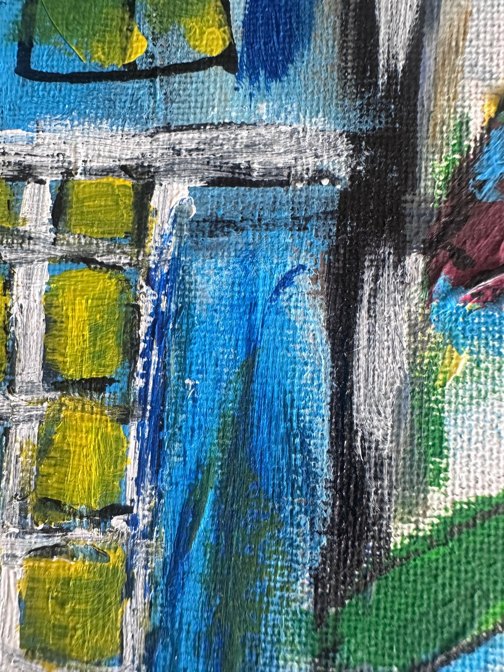 Abstract painting with a focus on color and texture