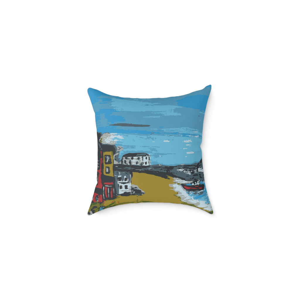 art cushion showing viking bay, broadstairs